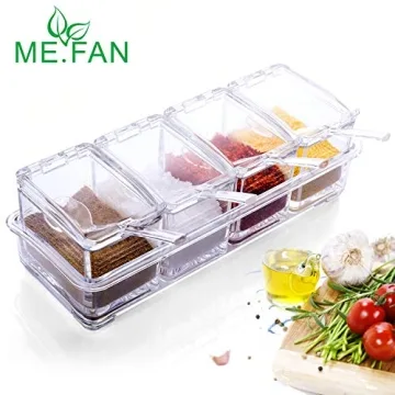 ME.FAN Clear Acrylic Spice Rack for Stylish Kitchens