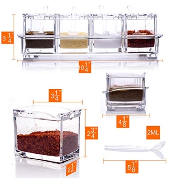 ME.FAN Clear Acrylic Spice Rack for Stylish Kitchens