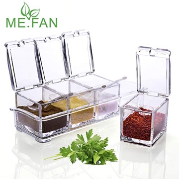 ME.FAN Clear Acrylic Spice Rack for Stylish Kitchens
