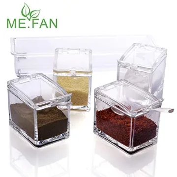 ME.FAN Clear Acrylic Spice Rack for Stylish Kitchens