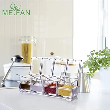 ME.FAN Clear Acrylic Spice Rack for Stylish Kitchens