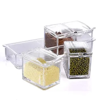 ME.FAN Clear Acrylic Spice Rack for Stylish Kitchens