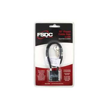 FSDC (Firearm Safety Devices - FSDC-CL1020RKD 15" Gun Cable Lock with 2 Keys - California DOJ Approv...