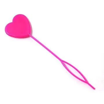 Tara Assorted Color Design 240 Pieces Plastic Beads 10x12 mm for Braid Hair for Girls (Glitter HOT Pink)