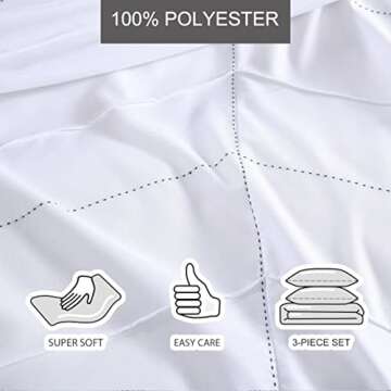 City Scene - Queen Comforter Set, Smooth & Soft Bedding with Matching Shams, Modern Home Decor (Courtney White, Queen)