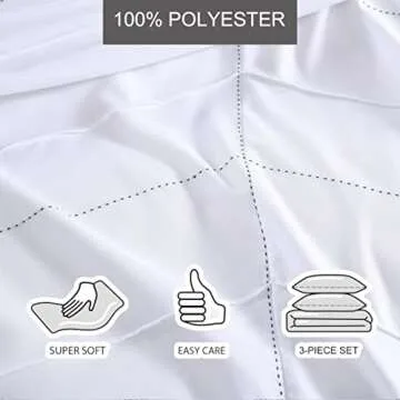 City Scene - Queen Comforter Set, Smooth & Soft Bedding with Matching Shams, Modern Home Decor (Courtney White, Queen)