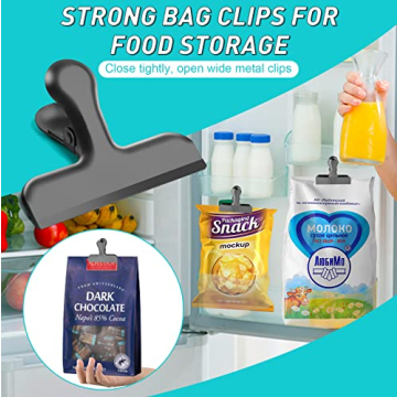 Durable Funfery 3 Inch Stainless Steel Chip Clips