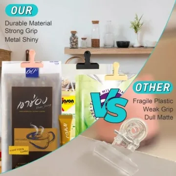 Durable Funfery 3 Inch Stainless Steel Chip Clips