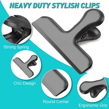Durable Funfery 3 Inch Stainless Steel Chip Clips