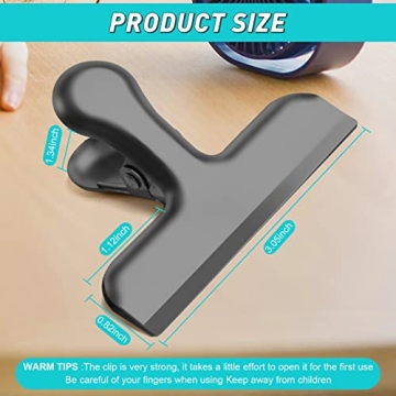 Durable Funfery 3 Inch Stainless Steel Chip Clips