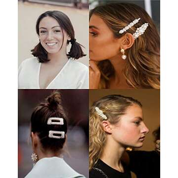 Stylish 16Pcs Pearl Hair Clips & Spiral Ties for Women