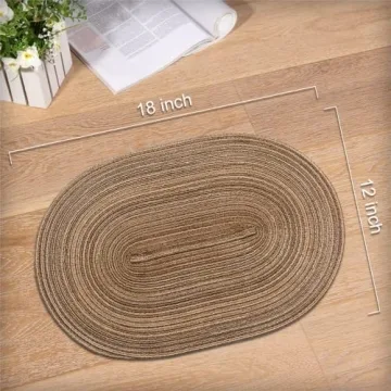 Noctiflorous Oval Braided Placemats for Elegant Tables