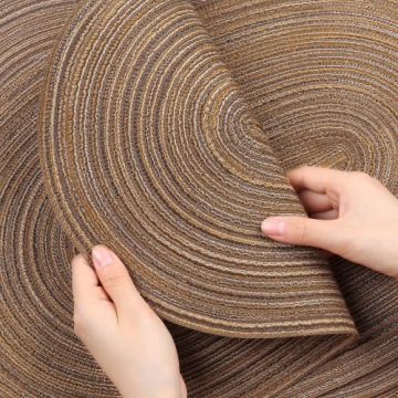 Noctiflorous Oval Braided Placemats for Elegant Tables