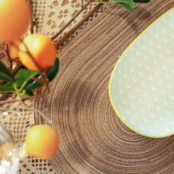 Noctiflorous Oval Braided Placemats for Elegant Tables