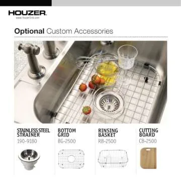 Houzer Stainless Steel Kitchen Sink - Durable & Stylish