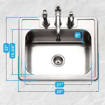 Houzer Stainless Steel Kitchen Sink - Durable & Stylish