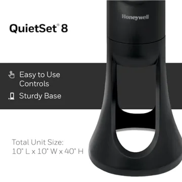 Honeywell QuietSet Tower Fan with Remote Control and Safety Features