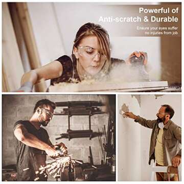 Safety Glasses Goggles Over Eyeglasses Anti Fog for Women Men Safety Goggles Over Glasses Eye Protection Shooting Glasses Anti Scratch UV Resistant Eyewear Goggles Lab Protective Clear 3 Per Box