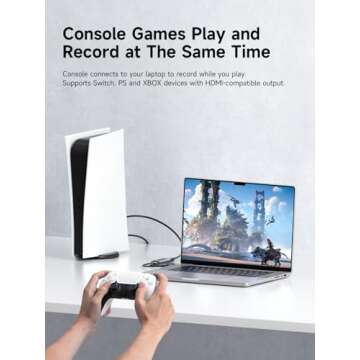 Hagibis USB3.0 Video Capture Card for Gaming & Streaming