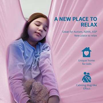 OUTREE Sensory Swing for Kids with 360° Swivel Hanger, Indoor Therapy Swing Great for Autism, ADHD, Sensory Processing Disorder, and Autistic Children