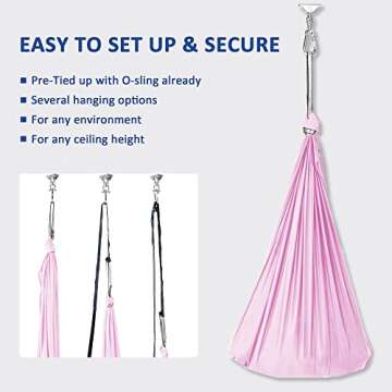 OUTREE Sensory Swing for Kids with 360° Swivel Hanger, Indoor Therapy Swing Great for Autism, ADHD, Sensory Processing Disorder, and Autistic Children