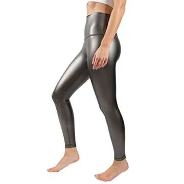 90 Degree By Reflex High Waist Faux Leather Leggings