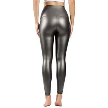 90 Degree By Reflex High Waist Faux Leather Leggings
