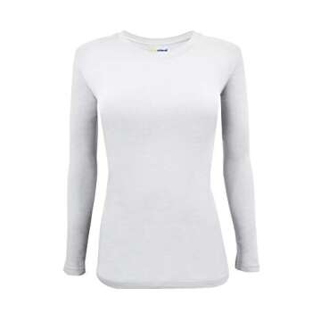 Natural Uniforms Women's Under Scrub Tee Long Sleeve T-Shirt - 3 Pack
