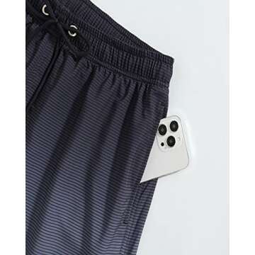 SILKWORLD Men's Quick Dry 2-in-1 Swim Shorts for Beach Fun