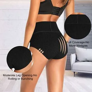 UMMISS Woman Underwear High Waisted Tummy Control Cotton Plus Size Postpartum Ladies Panty Panties Briefs