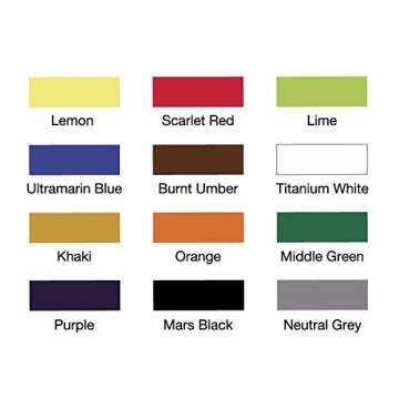 TIMBERTECH Acrylic Airbrush Paint, Professional 12x10ml Color Set of Acrylic Paint, Quick Drying Water Based, Rich Vivid Colors for Artists, Students, Beginners