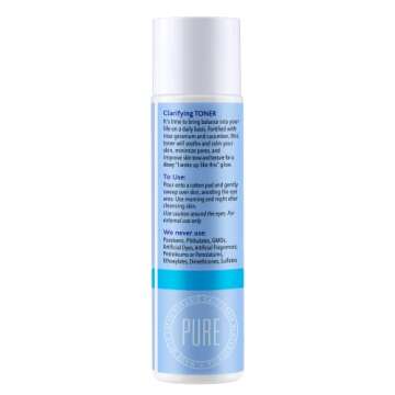California Pure Naturals Clarifying Toner - Brightening and Anti Aging Toner with Vegan Hyaluronic A...