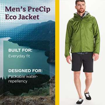 MARMOT Men's Precip Eco Jacket | Lightweight, Waterproof Jacket for Men, Ideal for Hiking, Jogging, ...
