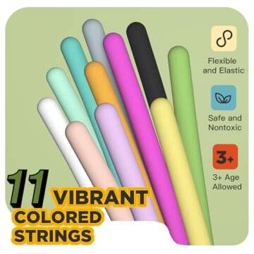 Sensory Activity Board Silicone Fidget Toy for Kids 3+ & Adults Double-Sides Design Sensory Toy for Stress Relief, Autism, ADHD and Calming with 11 Strings(Rose Pink/Heart-Shape)