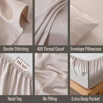 Luxury Bamboo Viscose Queen Size Sheet Set | Ultra Soft