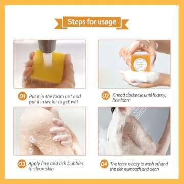 LIYALAN Turmeric Soap Bar 3.88 oz X 2Bars for Face Body Smooth Skin,Cleansing Natural Handmade Sensitive Skin Vegan Formula