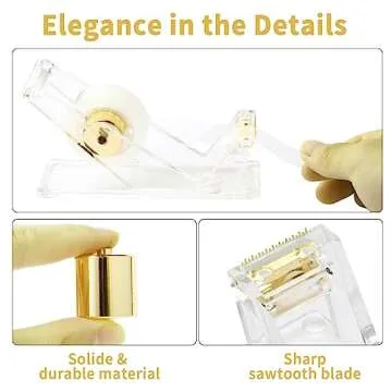 Stylish Gold Desk Accessories Set for Home or Office