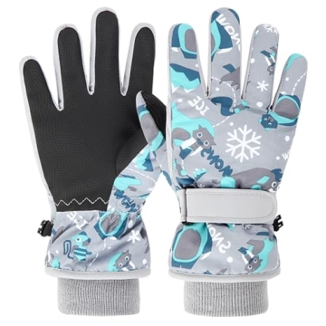 TRIWONDER Kids Mittens - Waterproof & Warm Winter Gloves for Kids