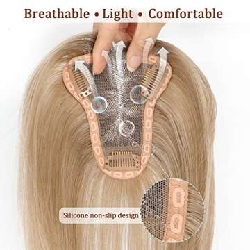 Gulagula Hair Toppers for Women - Real Human Hair with Bangs