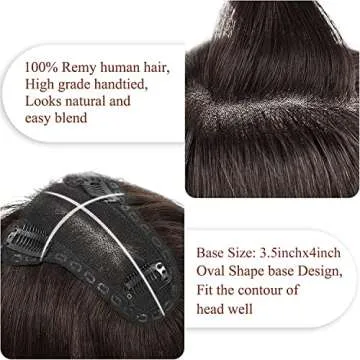 Gulagula Hair Toppers - Real Human Hair for Women