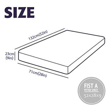 Crib Sheets HNHUAMING Neutral Baby Crib Fitted Sheets, Ultra Soft & Breathable 52 X 28 inch Crib She...