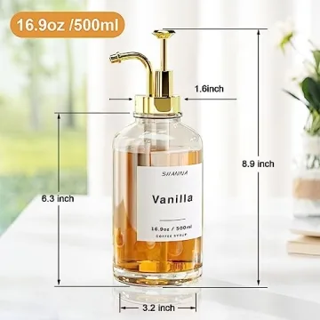 Sleek Coffee Syrup Dispenser Set with Tray and Scoops