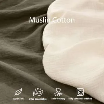 Guruixu Muslin Baby Lounger Cover 2 Pack - Soft, Breathable Cotton for Newborns