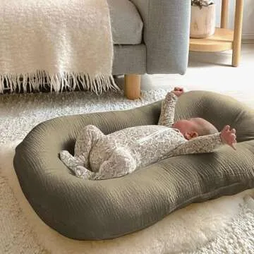 Guruixu Muslin Baby Lounger Cover 2 Pack, Soft & Breathable