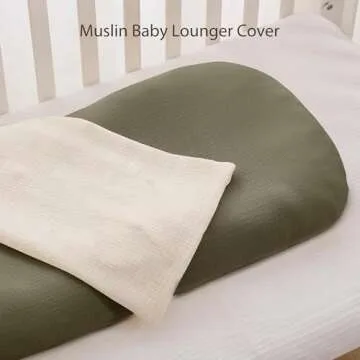 Guruixu Muslin Baby Lounger Cover 2 Pack, Soft & Breathable