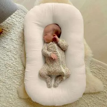 Guruixu Muslin Baby Lounger Cover 2 Pack, Soft & Breathable