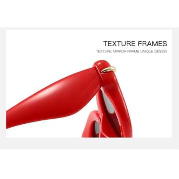 mincl Y2K Women Fashion Oval Candy Color Sunglasses Retro Rivets Men Designer Trending Punk Round Sun Glasses Shades UV400 (brown)