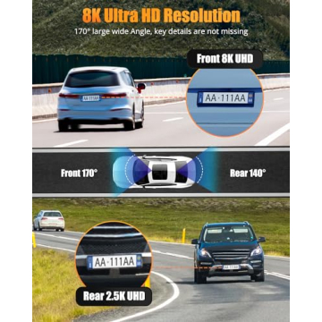 8K UHD Dash Cam with GPS & WiFi - 32GB Card Free