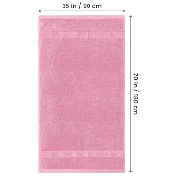 Utopia Towels - Luxurious Jumbo Bath Sheet 2 Piece - 600 GSM (35X70 Inches) 100% Ring Spun Cotton - ...