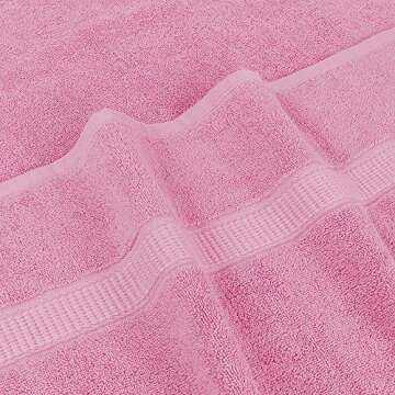 Utopia Towels - Luxurious Jumbo Bath Sheet 2 Piece - 600 GSM (35X70 Inches) 100% Ring Spun Cotton - Highly Absorbent and Quick Dry Extra Large Bath Towel - Super Soft Hotel Quality Towel (Pink)